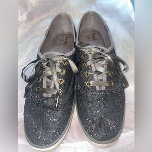 Keds Taylor Swift glittering charcoal lace sneakers